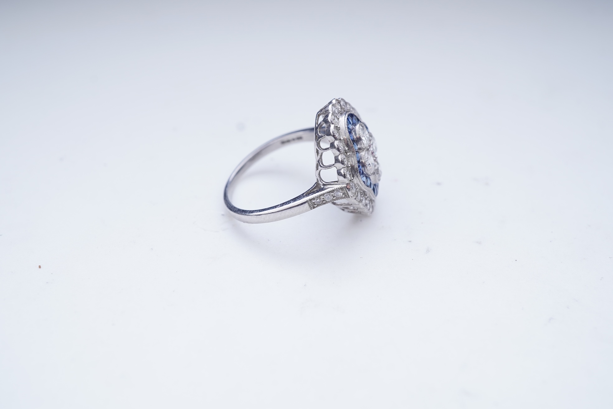 A sapphire and diamond ring